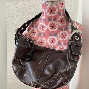 Coach small shoulder SOHO style Brown Leather Shoulder Bag